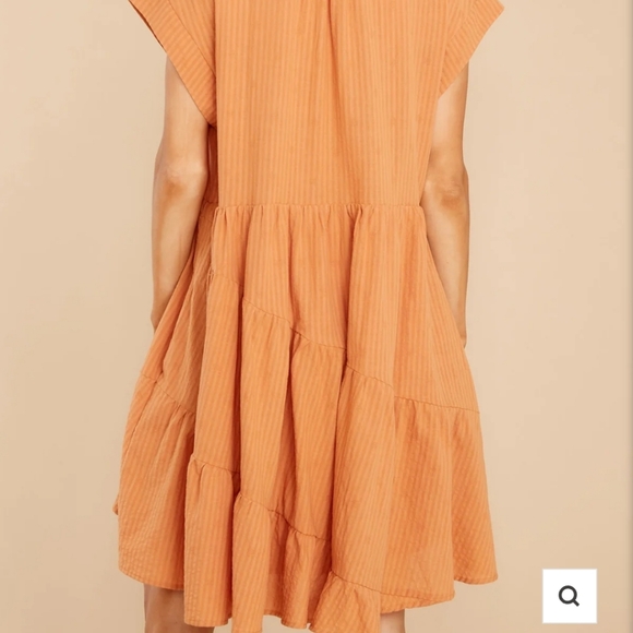 Anthropologie Maeve Orange Juliet Tunic Shortsleeve Mini Dress - Picture 2 of 15
